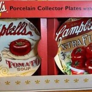 Vintage 2004 Campbell's Heritage Collection Collector Plates with Wall Hangers